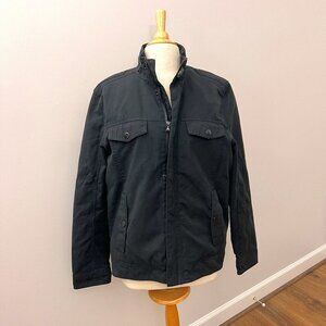 Kenneth Cole Black Moto Style Insulated Field Jacket Sz M